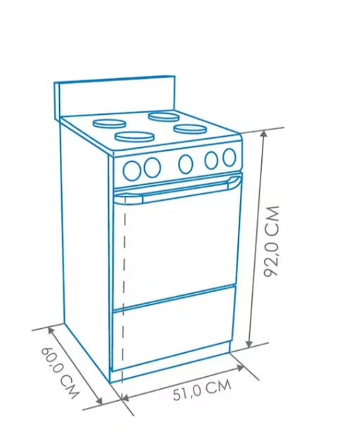 Estufa ABBA 4 Puestos con Horno Eléctrico – Cocina Moderna, Segura y Duradera - Mercacity Colombia