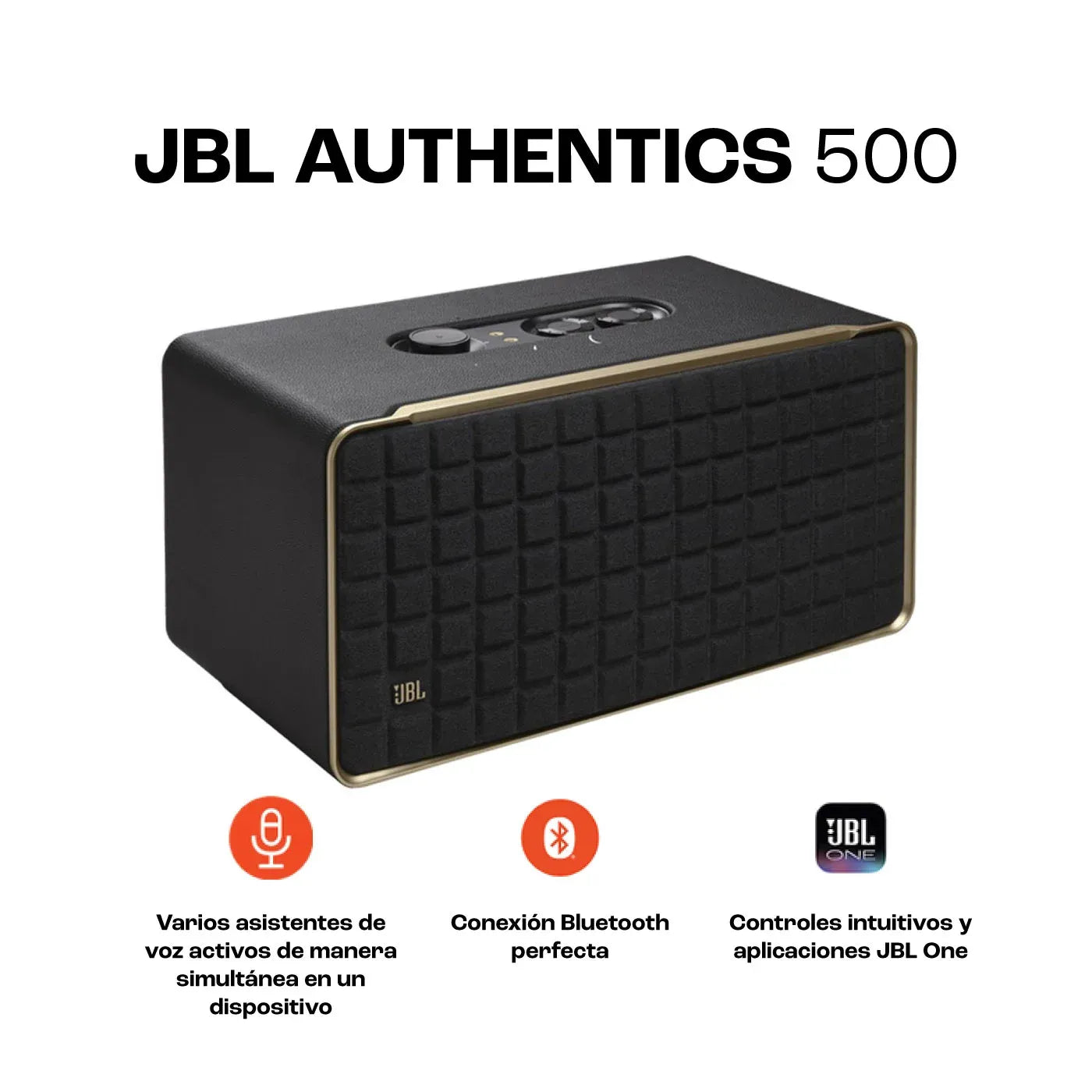 JBL Authentics 500 — Parlante Hi-Fi 3.1 270W con Dolby Atmos, WiFi & Asistentes - Mercacity Colombia