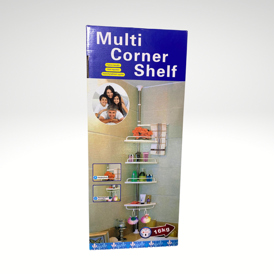 Organizador Esquinero de Baño 4 Niveles – Acero Inoxidable y Diseño Telescópico Anticorrosión - Mercacity Colombia