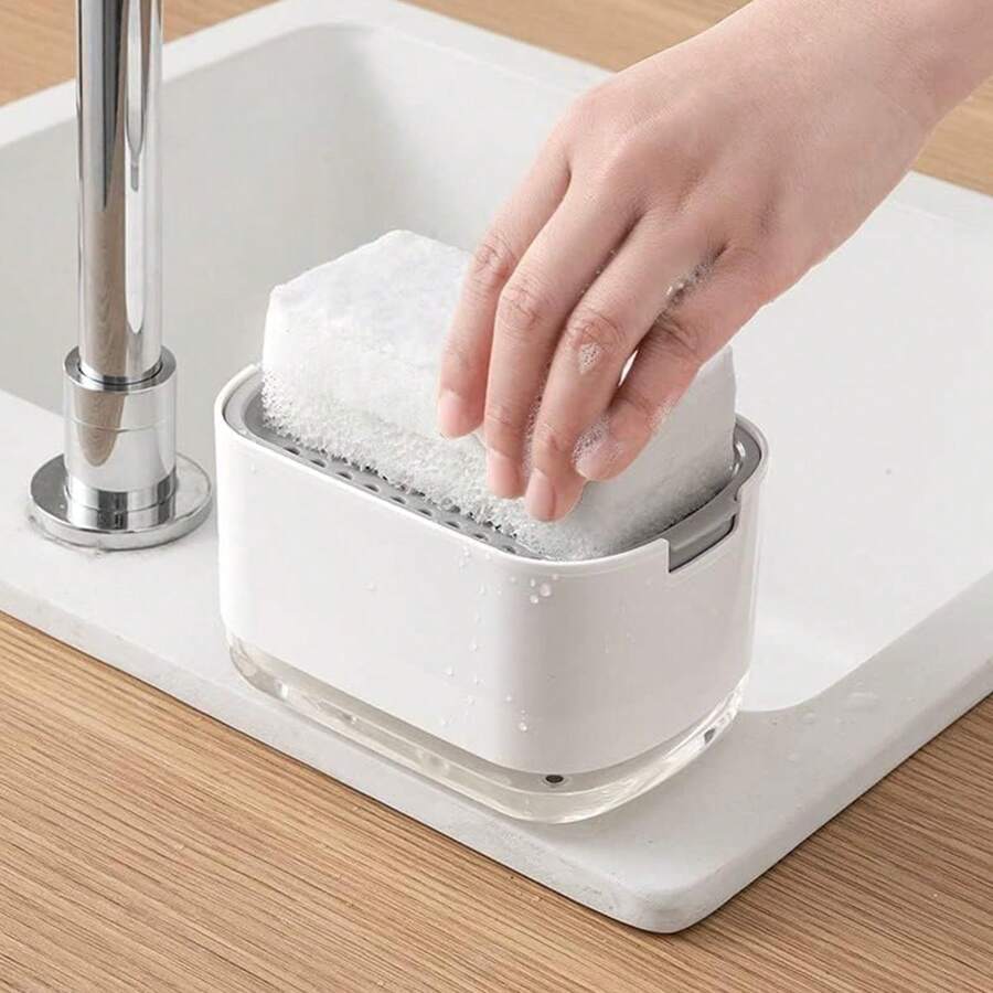 Dispensador de Jabón Líquido con Esponja FK24-08 – Práctico y Eficiente para la Cocina - Mercacity Colombia