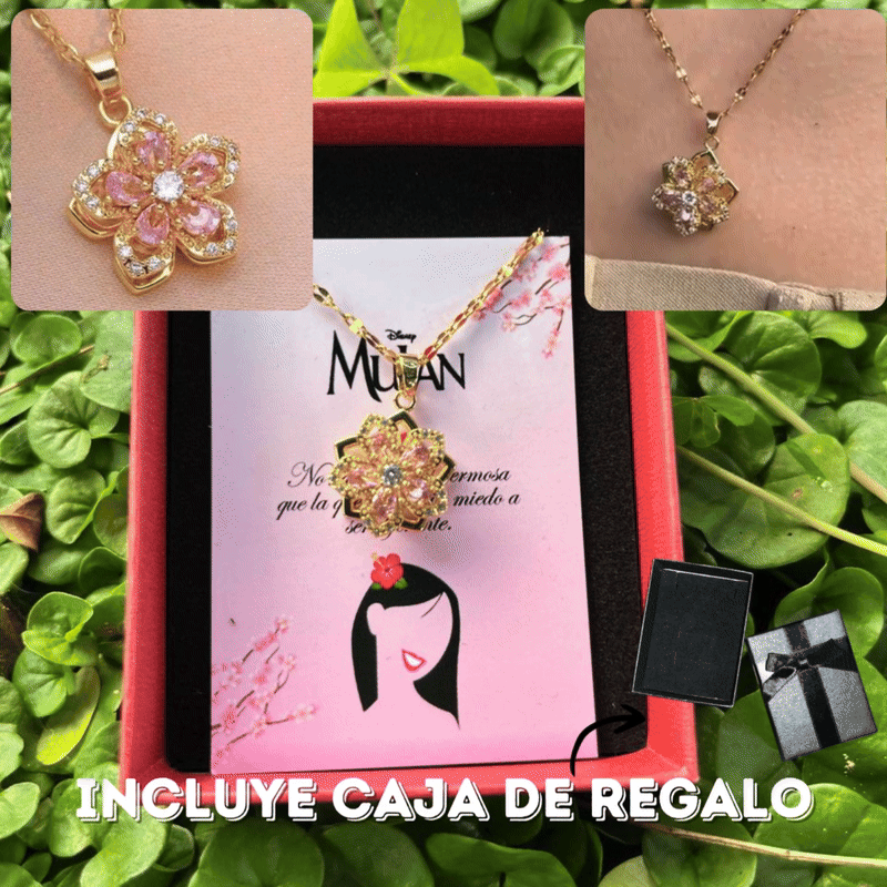 ✨ Collar Flor de Mulán – Belleza, Valentía y Poder Interior 🌸 - Mercacity Colombia