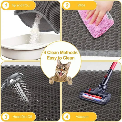 🐾 Tapete Doble Alfombra para Gato – Control de Arena y Máxima Comodidad 🐱 - Mercacity Colombia