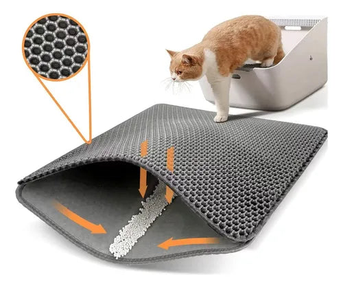 🐾 Tapete Doble Alfombra para Gato – Control de Arena y Máxima Comodidad 🐱 - Mercacity Colombia