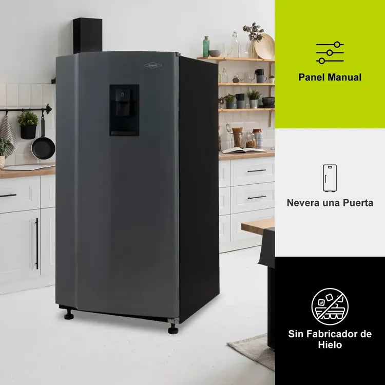 Nevera Haceb Frost 213 L Titanio con Dispensador de Agua – Tecnología y Ahorro - Mercacity Colombia