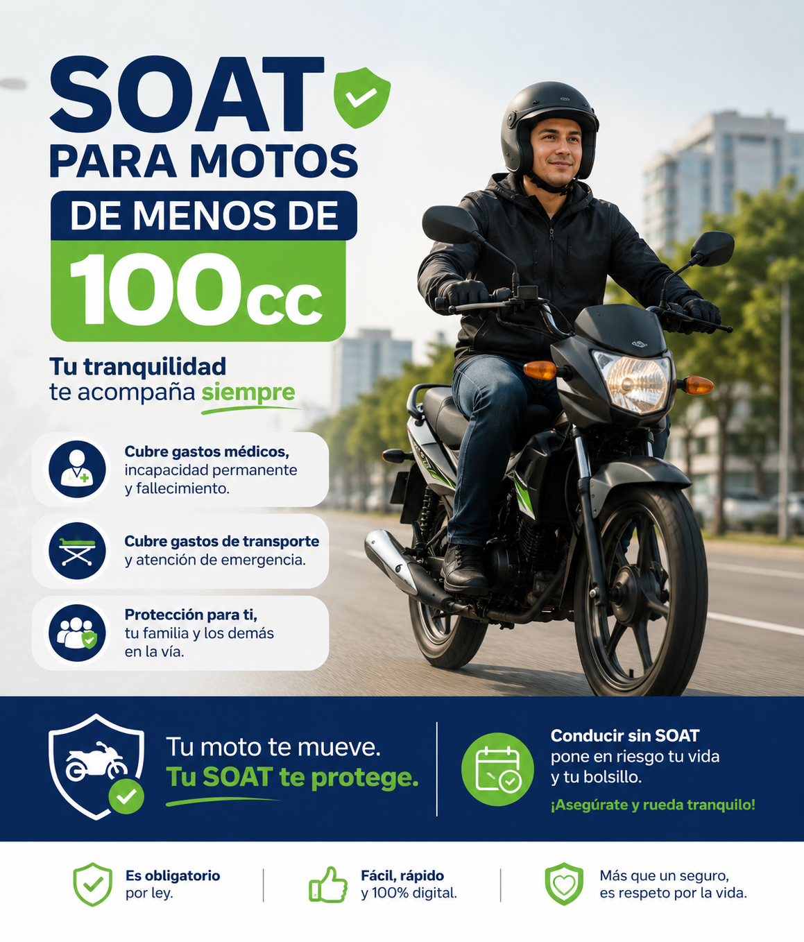 SOAT para moto de menos de 100cc - Mercacity Colombia