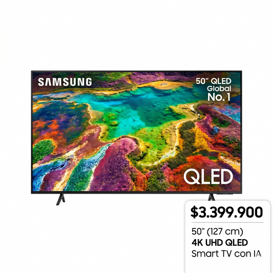 Televisor Samsung 50" QLED 4K Smart TV - 50Q70D | Inteligencia Artificial y Fluidez Extrema - Mercacity Colombia