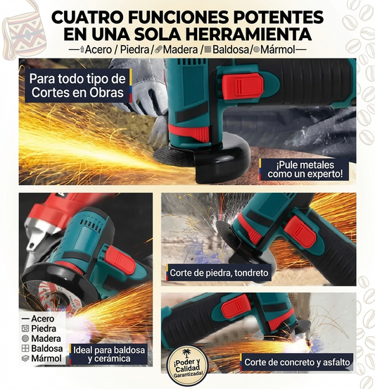 🔧 Mini Pulidora Angular Inalámbrica 12V con Doble Batería - Mercacity Colombia