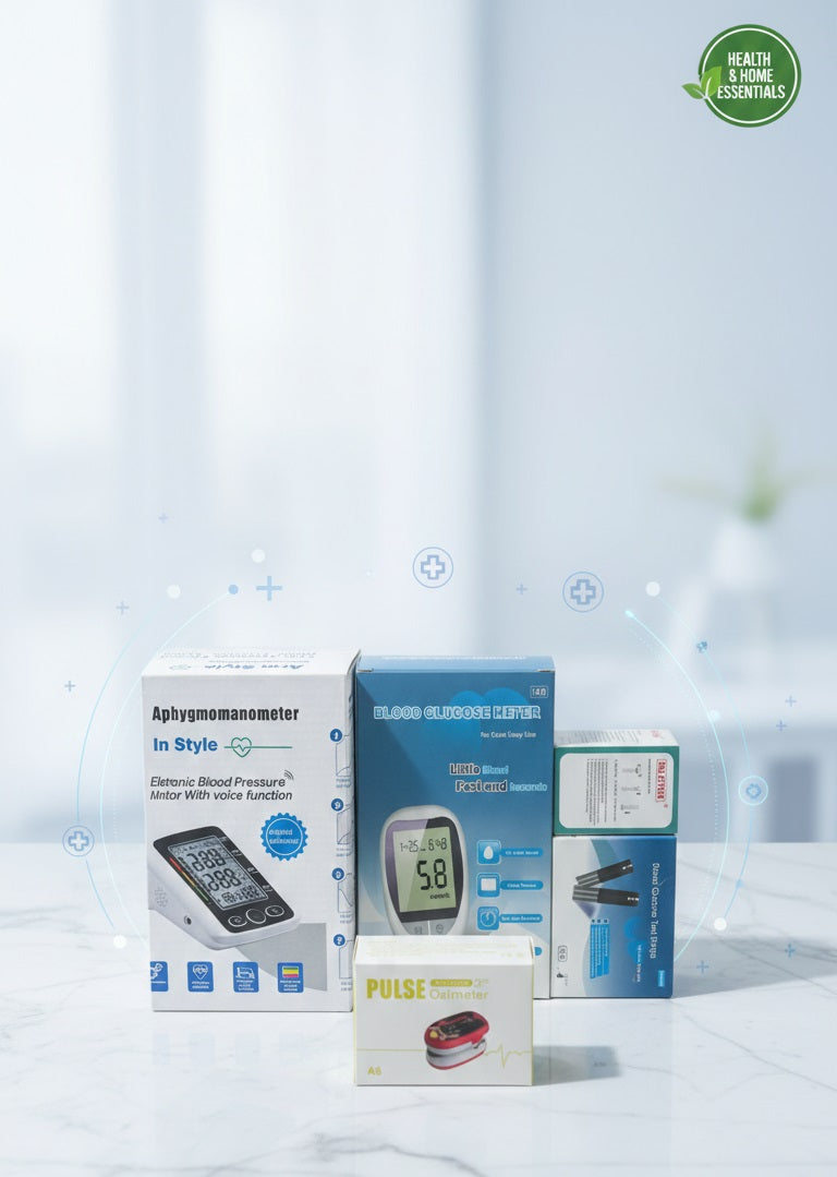 Set Salud 3 en 1 – Tensiómetro con Voz, Termómetro Berrcom y Oxímetro con Cur - Mercacity Colombia
