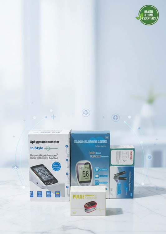 Set Salud 3 en 1 – Tensiómetro con Voz, Termómetro Berrcom y Oxímetro con Cur - Mercacity Colombia