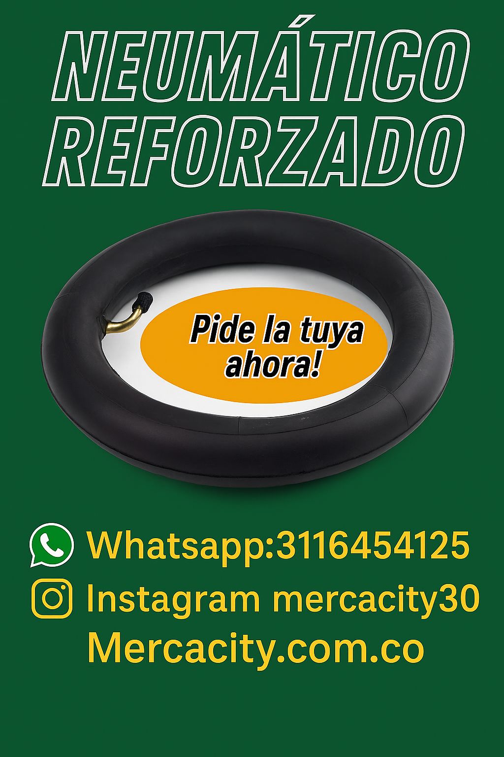 Neumatico reforzado 10x2 - Mercacity Colombia