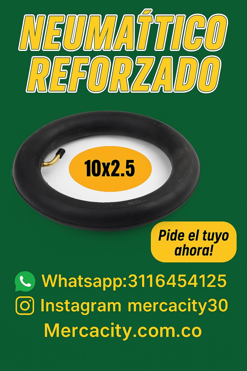 Neumatico reforzado 10x2.5 - Mercacity Colombia