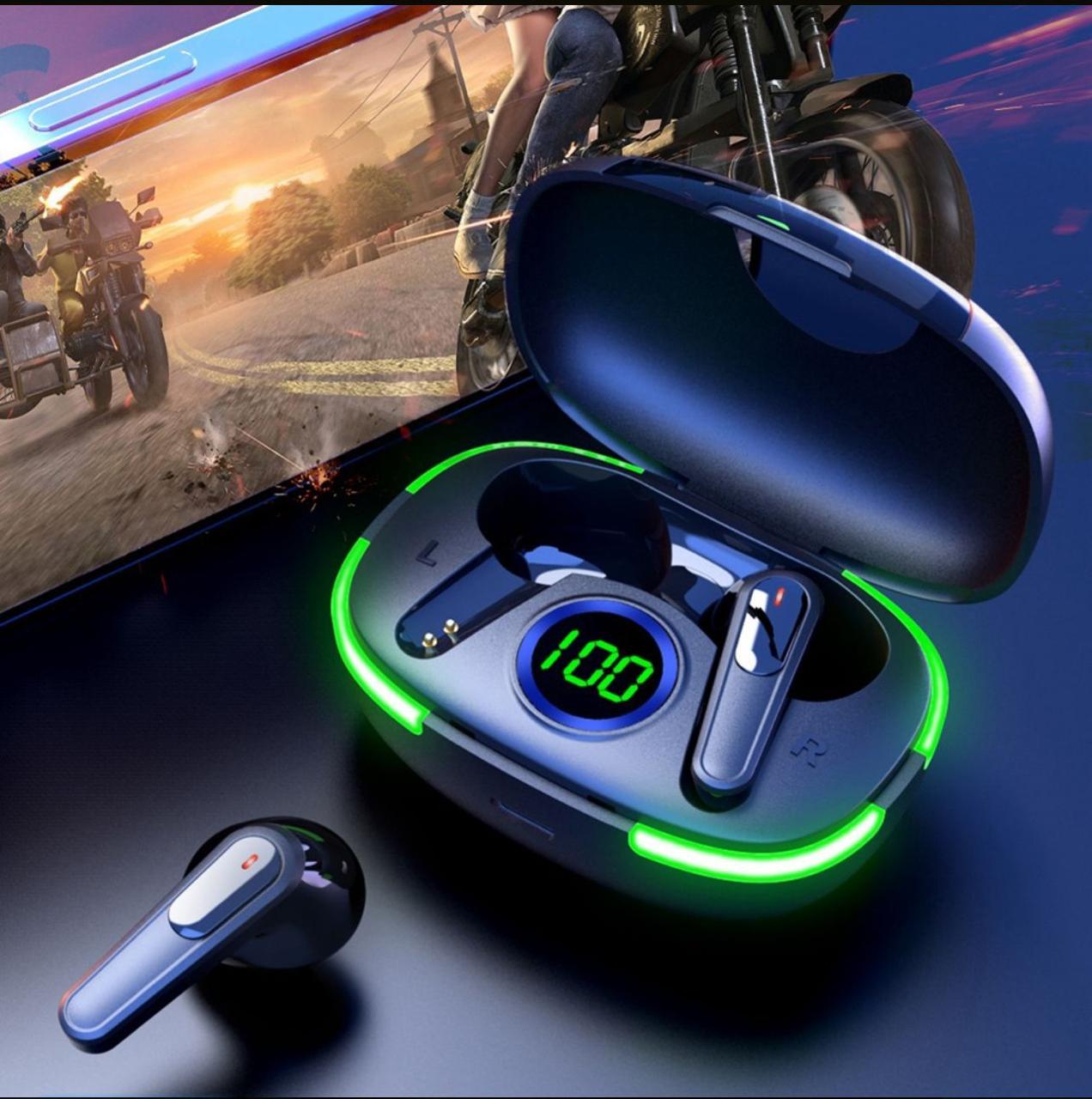 Audífonos Gamer Bluetooth con Luces LED, Pantalla Digital y Cancelación de Ruido - Mercacity Colombia