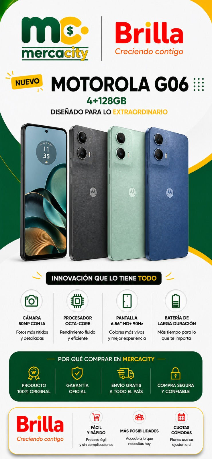 Motorola G06 128GB | Rendimiento, Estilo y Tecnología para tu Día a Día - Mercacity Colombia