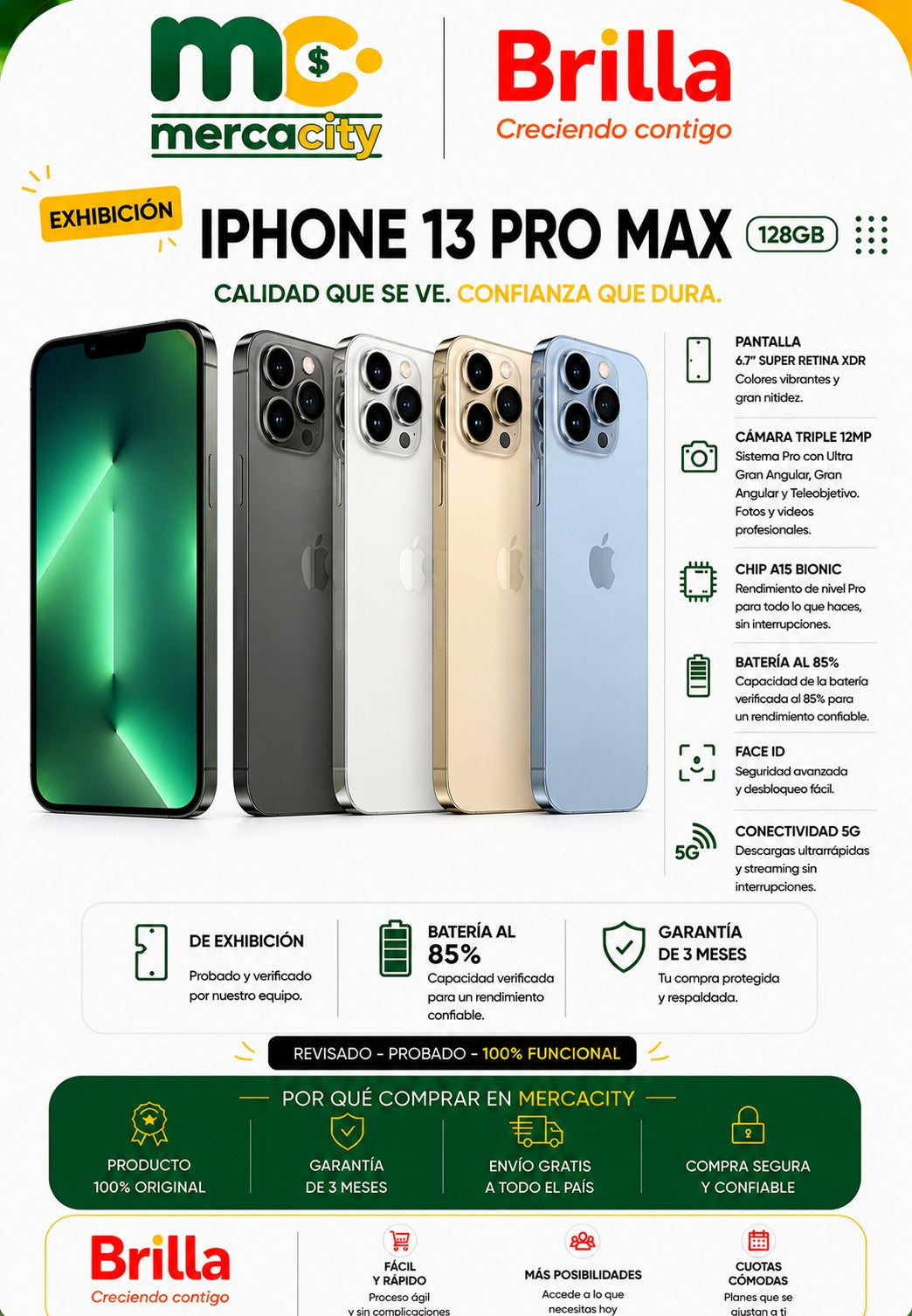 iPhone 13 Pro Max 128GB | Potencia Pro y Pantalla Super Retina XDR - Mercacity Colombia