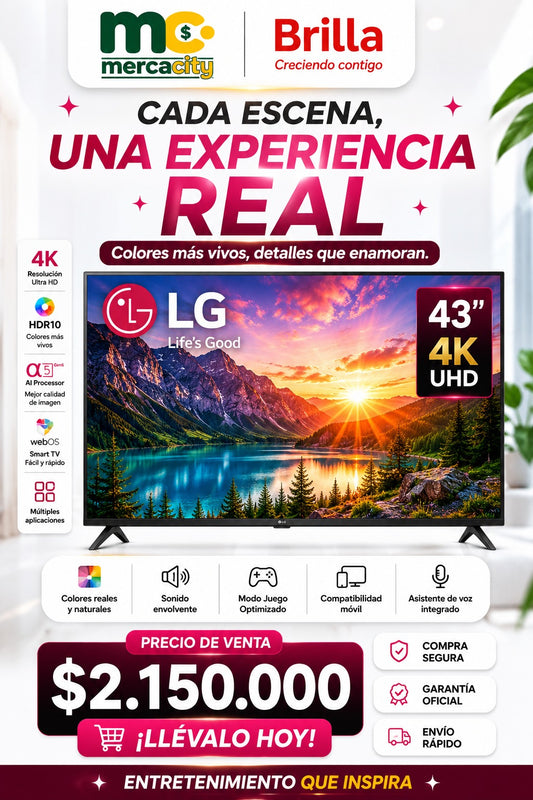TELEVISOR LG 43" PULGADAS 4K UHD - Mercacity Colombia