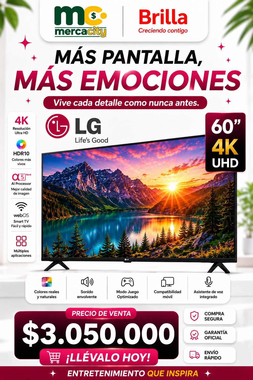TELEVISOR LG 60" 4K UHD - Mercacity Colombia