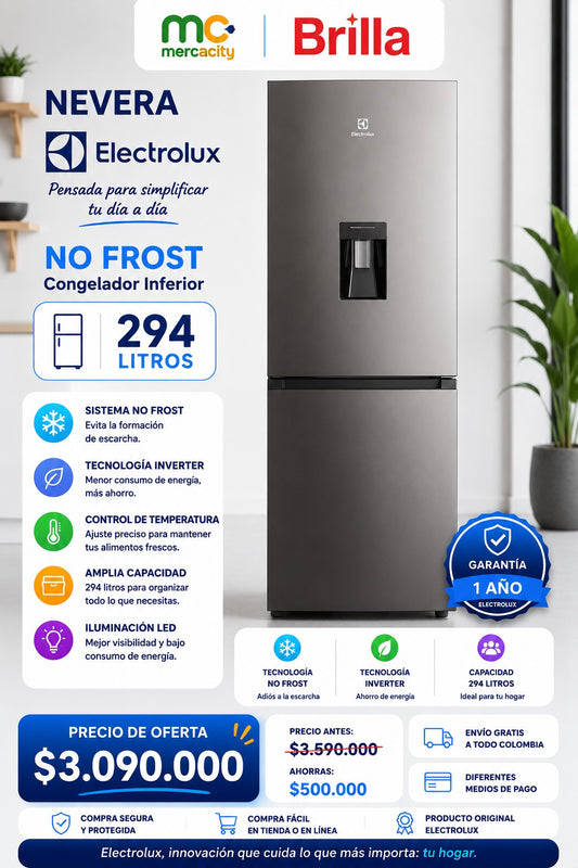 NEVERA ELECTROLUX NO FROST 294 LITROS - Mercacity Colombia