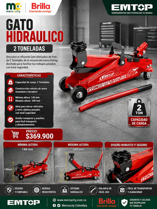 GATO HIDRAULICO EMPTO 2 TONELADAS - Mercacity Colombia