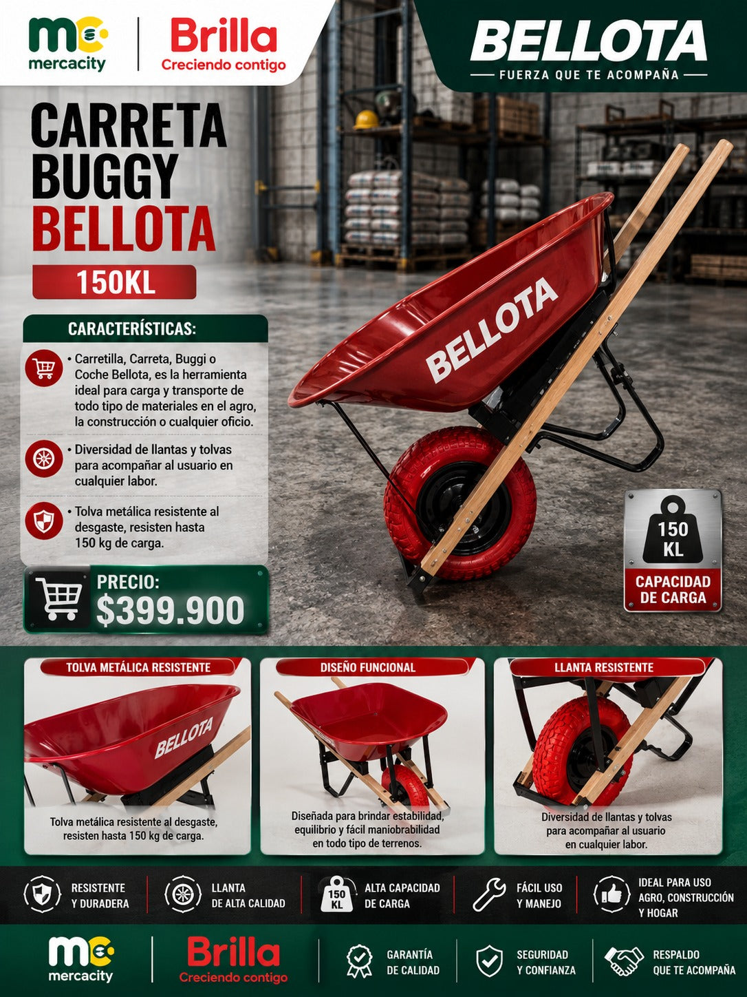 CARRETA BUGGY BELLOTA 150KL - Mercacity Colombia