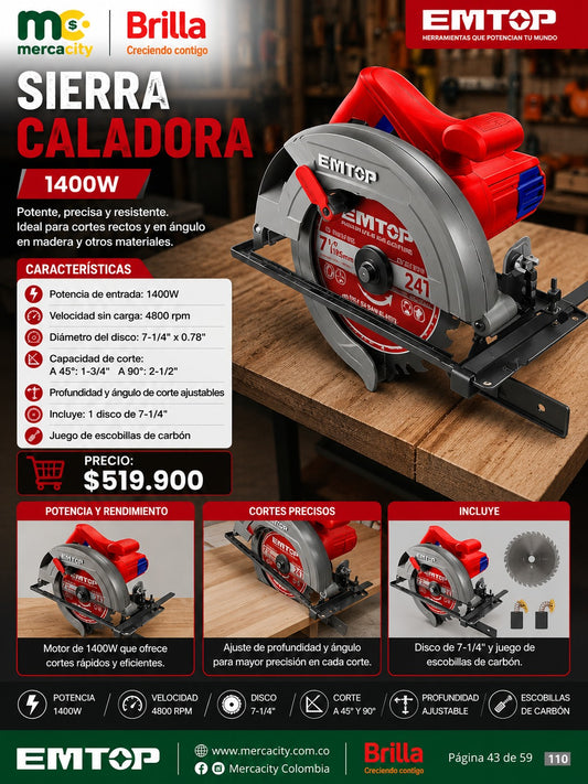SIERRA CALADORA 1400W - Mercacity Colombia
