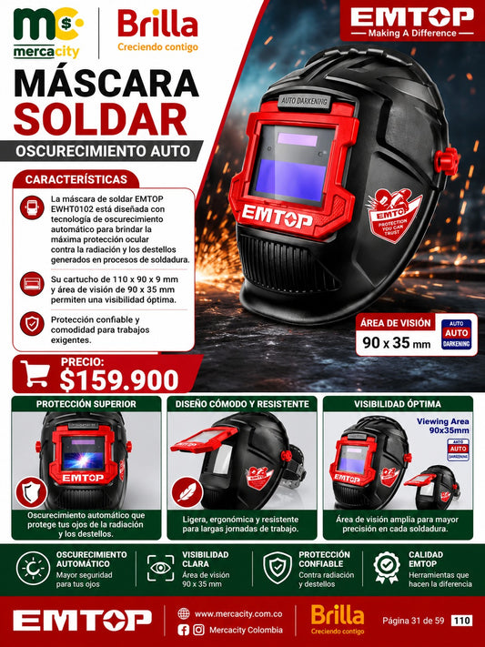 MASCARA SOLDAR AUTO OSCURECIMIENTO - Mercacity Colombia