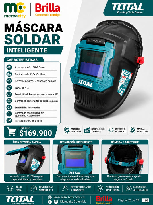MASCARA SOLDAR INTELIGENTE TOTAL - Mercacity Colombia