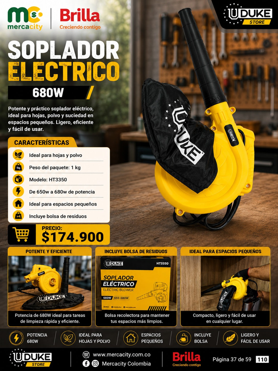 SOPLADOR ELÉCTRICO 680W - Mercacity Colombia