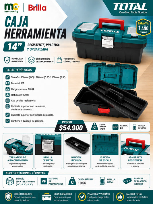 CAJA HERRAMIENTA TOTAL 14" - Mercacity Colombia