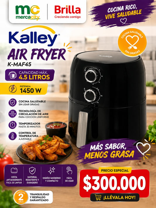 FREIDORA DE AIRE 4.5 LITROS 1450W KALLEY - Mercacity Colombia