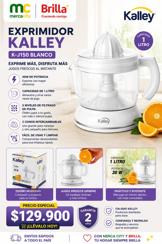 EXPRIMIDOR DE NARANJAS KALLEY BLANCO - Mercacity Colombia