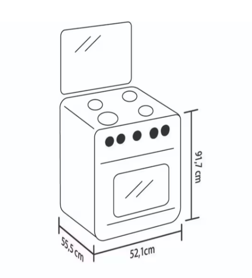 Estufa Haceb Romero 4 Puestos a Gas Natural: Potencia y Seguridad con Horno - Mercacity Colombia