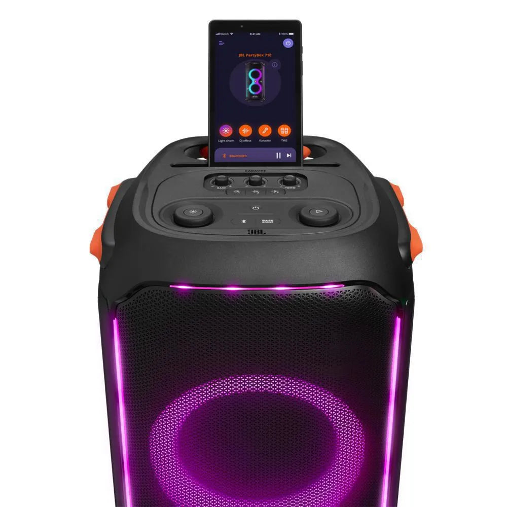 Parlante JBL PartyBox 710 – 800 W Pro Sound, RGB, Karaoke & Ruedas - Mercacity Colombia