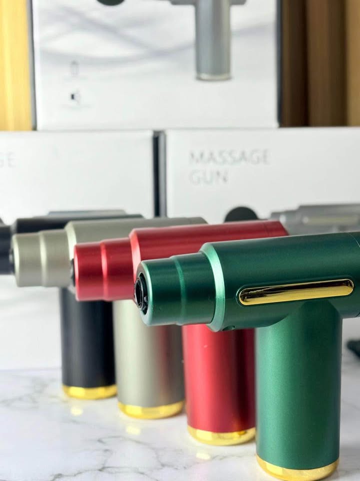 Pistola de Masaje Muscular Recargable con Múltiples Cabezales